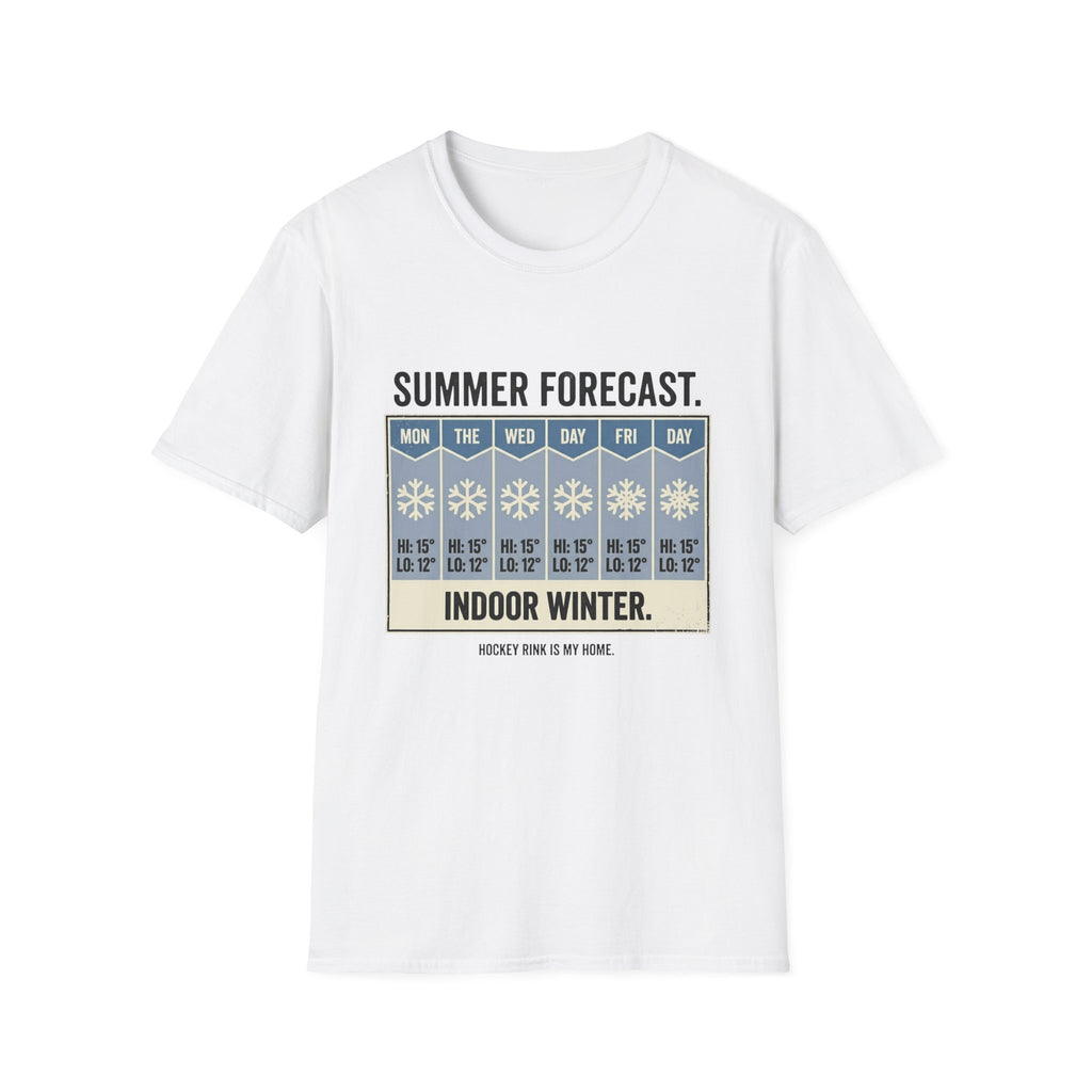 "Summer Forecast: Indoor Winter" Hockey T-Shirt