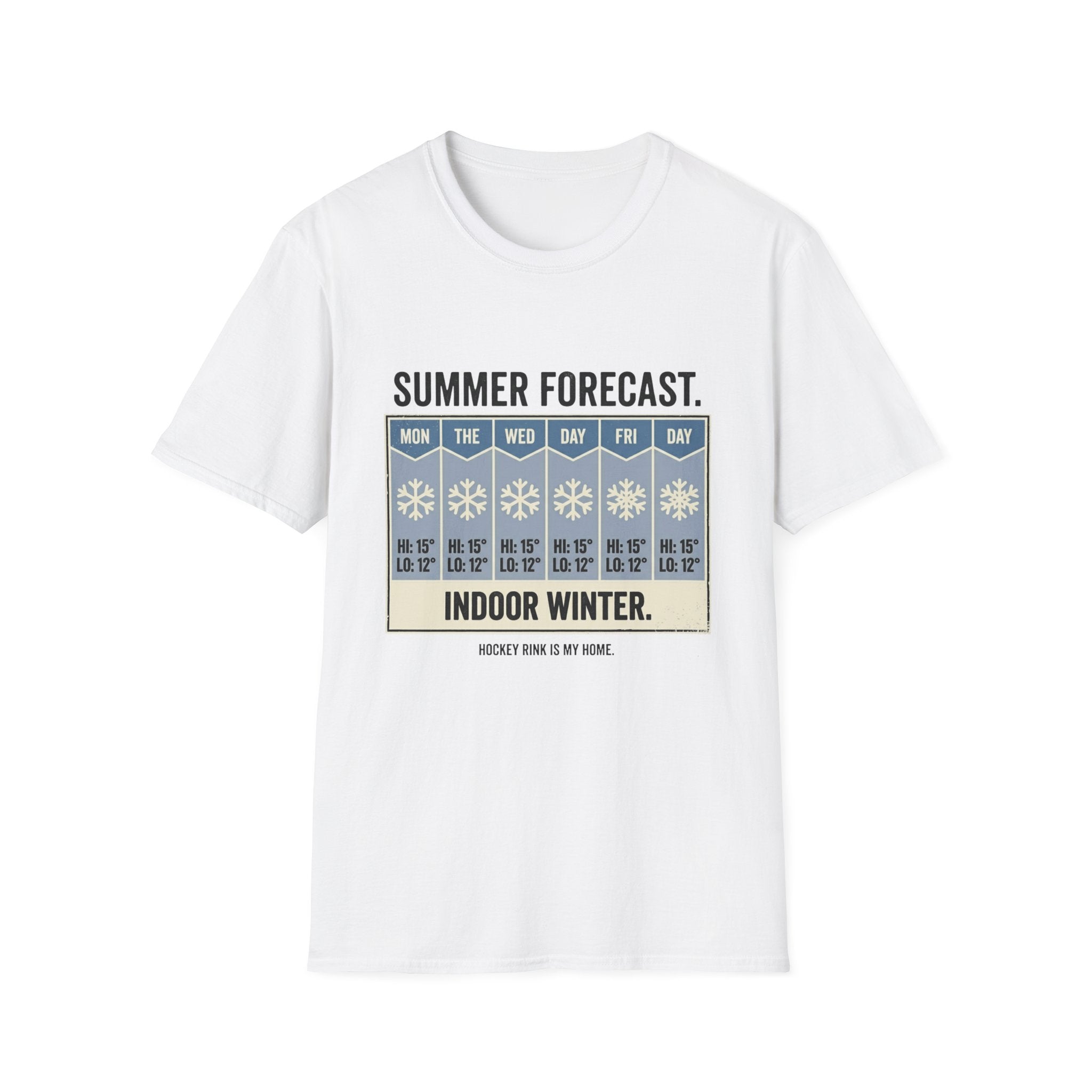 "Summer Forecast: Indoor Winter" Hockey T-Shirt