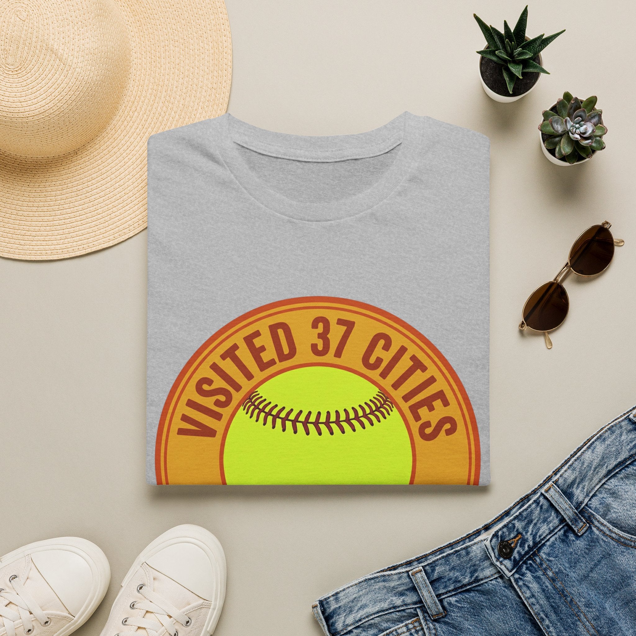 Visited 37 Cities Baseball T-Shirt