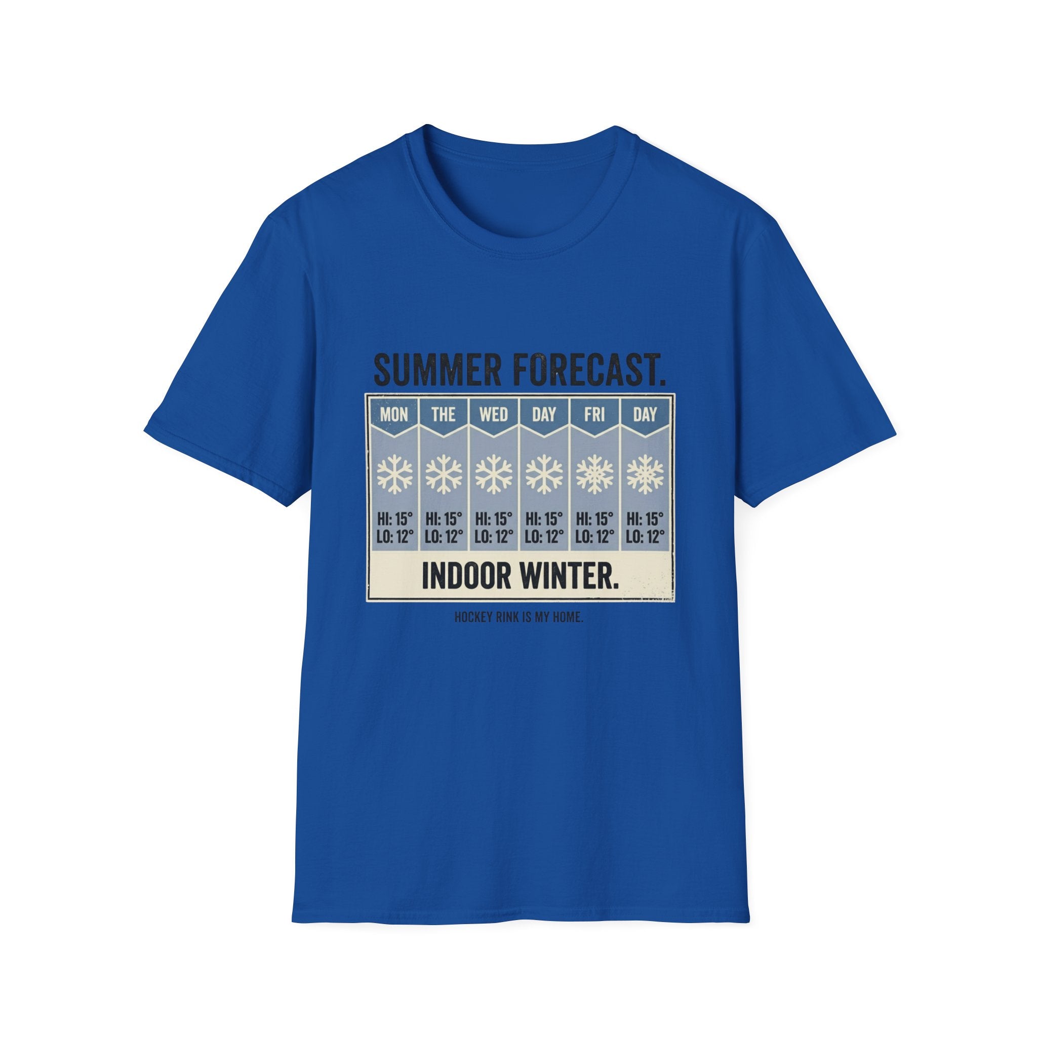 "Summer Forecast: Indoor Winter" Hockey T-Shirt