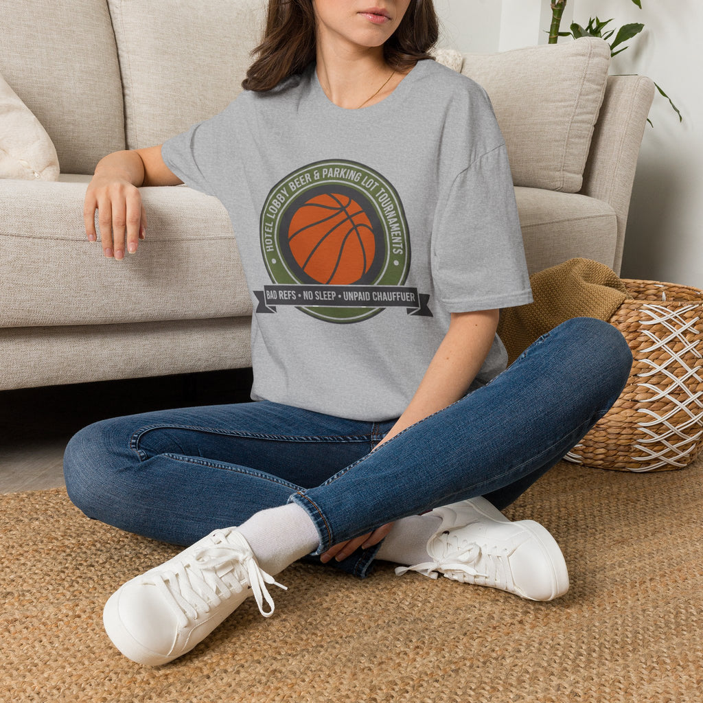 Basketball “Hotel Lobby Beer & Parking Lot Tournaments” T-Shirt