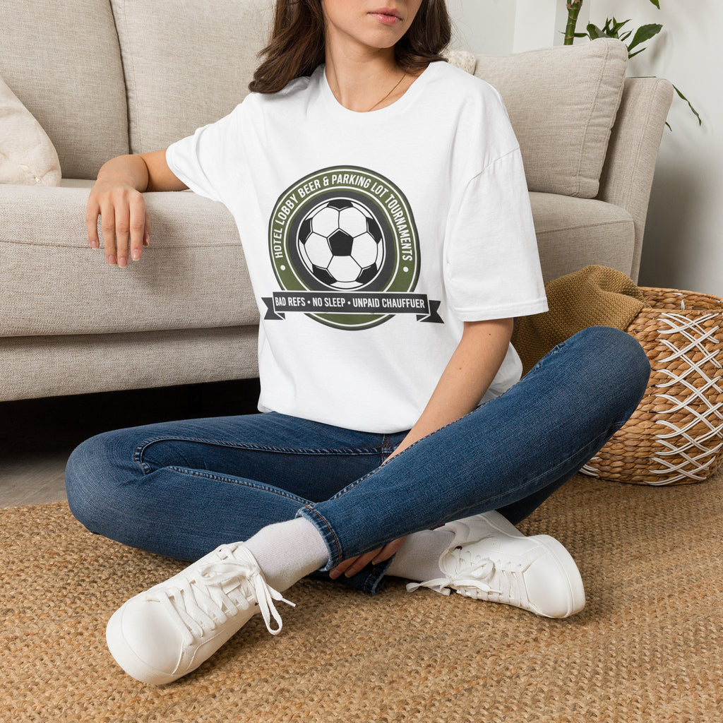 Hotel Lobby Beer & Parking Lot Tournaments Soccer T-Shirt