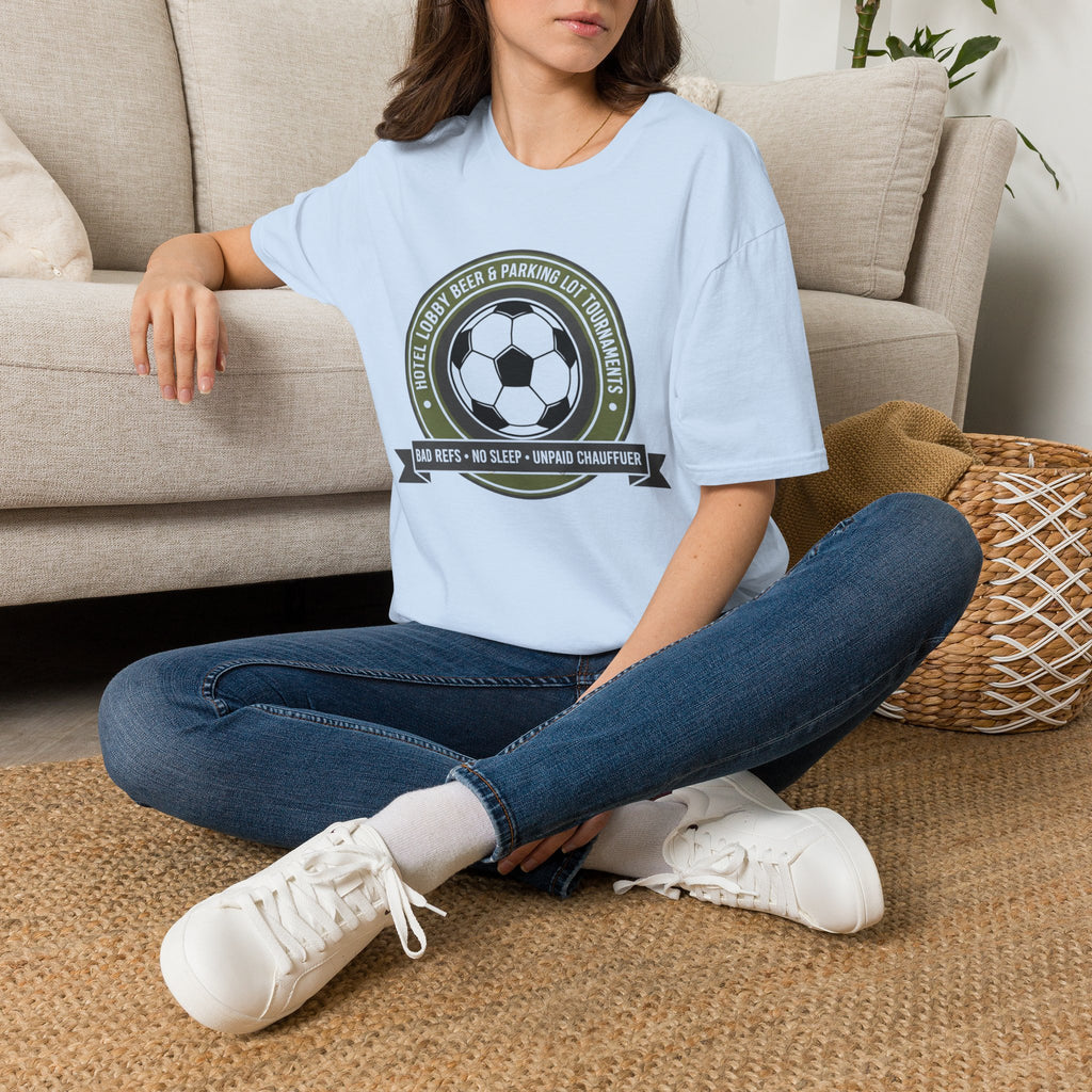 Hotel Lobby Beer & Parking Lot Tournaments Soccer T-Shirt