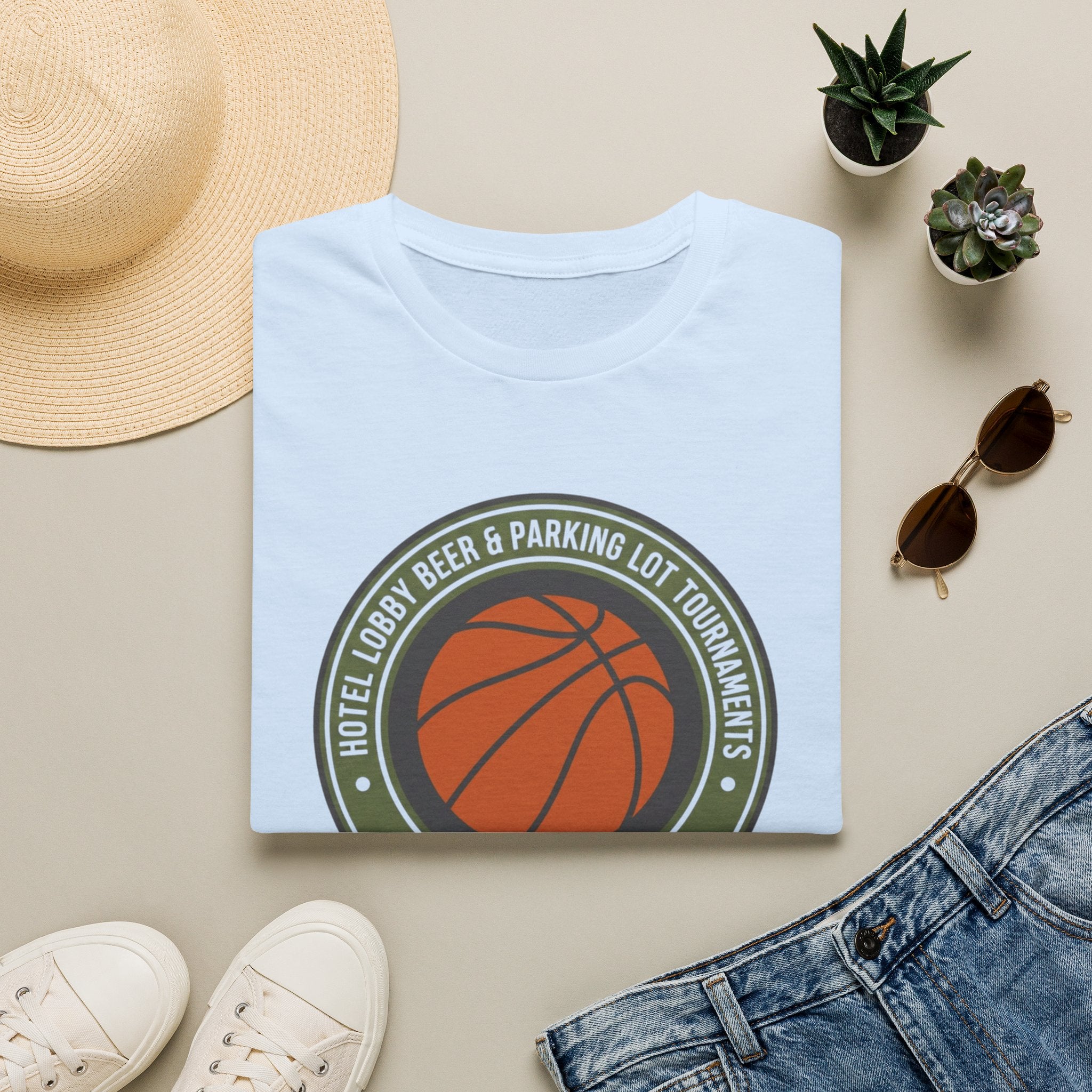 Basketball “Hotel Lobby Beer & Parking Lot Tournaments” T-Shirt