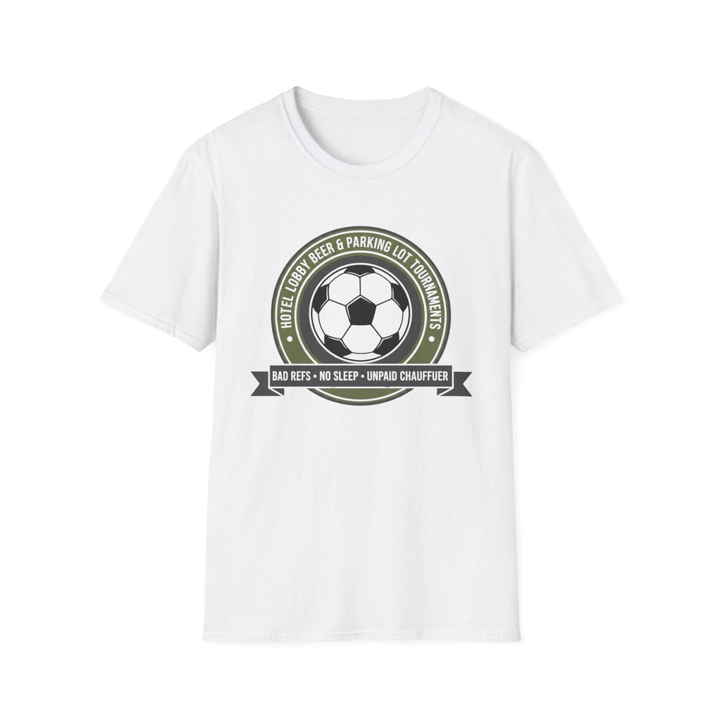 Hotel Lobby Beer & Parking Lot Tournaments Soccer T-Shirt