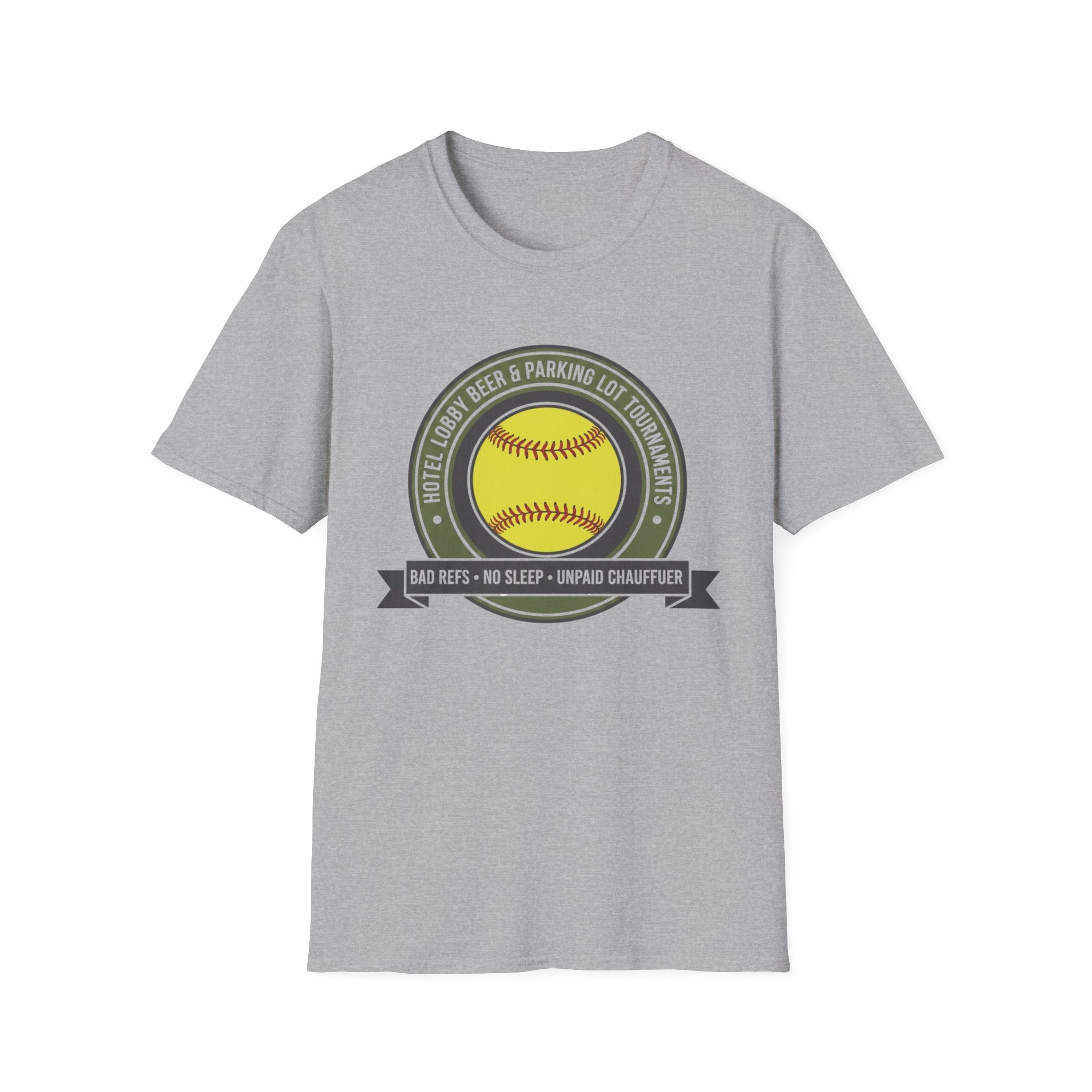 Softball “Hotel Lobby Beer & Parking Lot Tournaments” T-Shirt