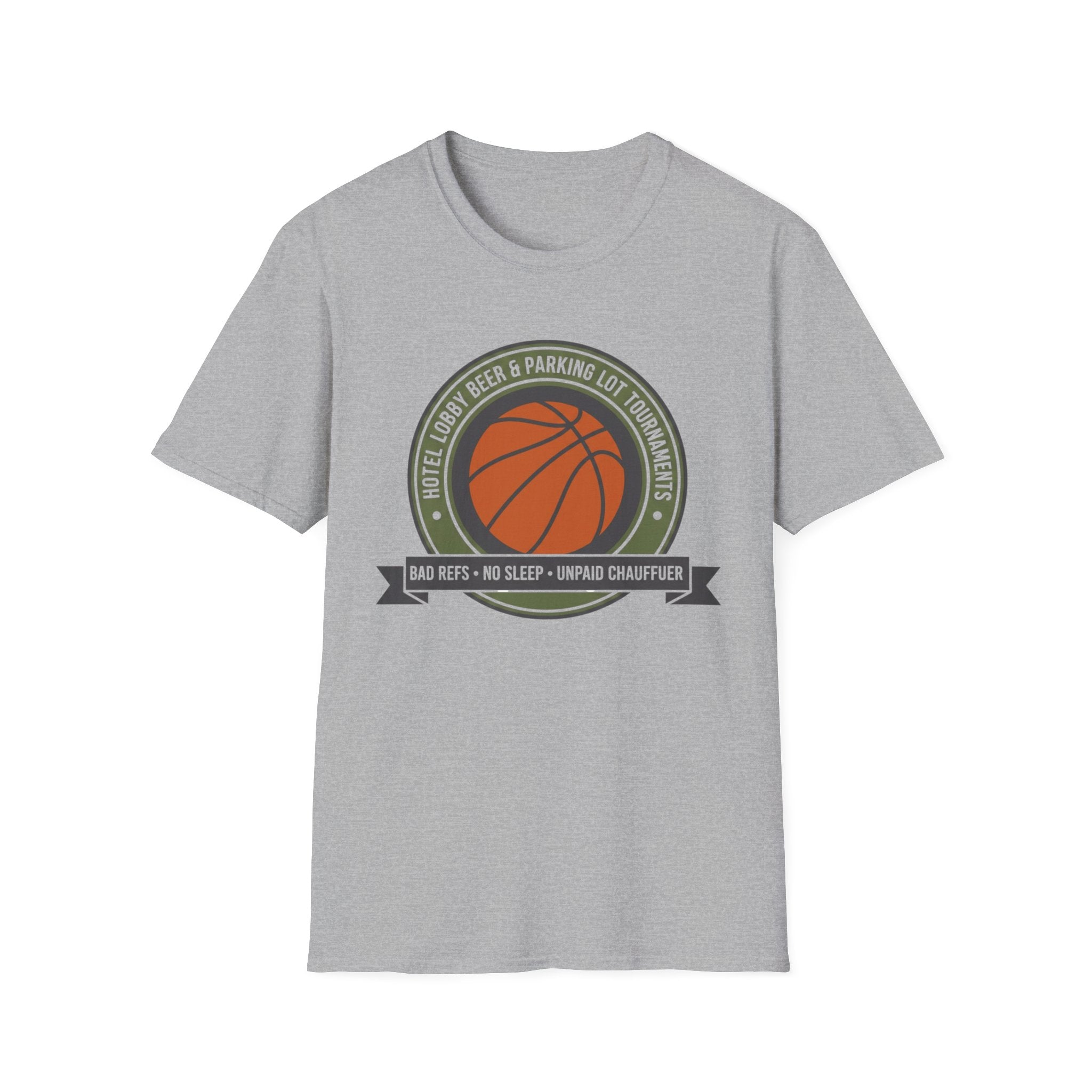Basketball “Hotel Lobby Beer & Parking Lot Tournaments” T-Shirt