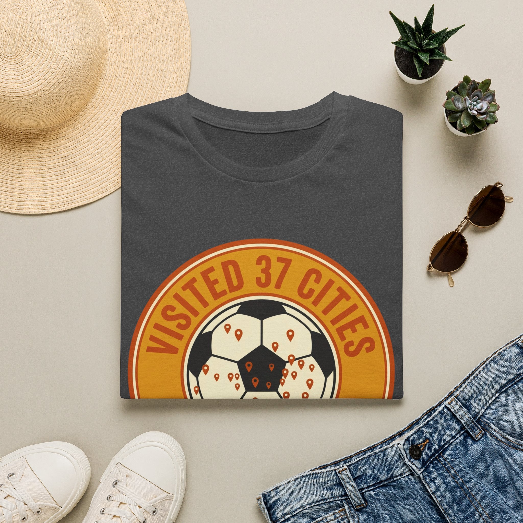 Visited 37 Cities Soccer T-Shirt