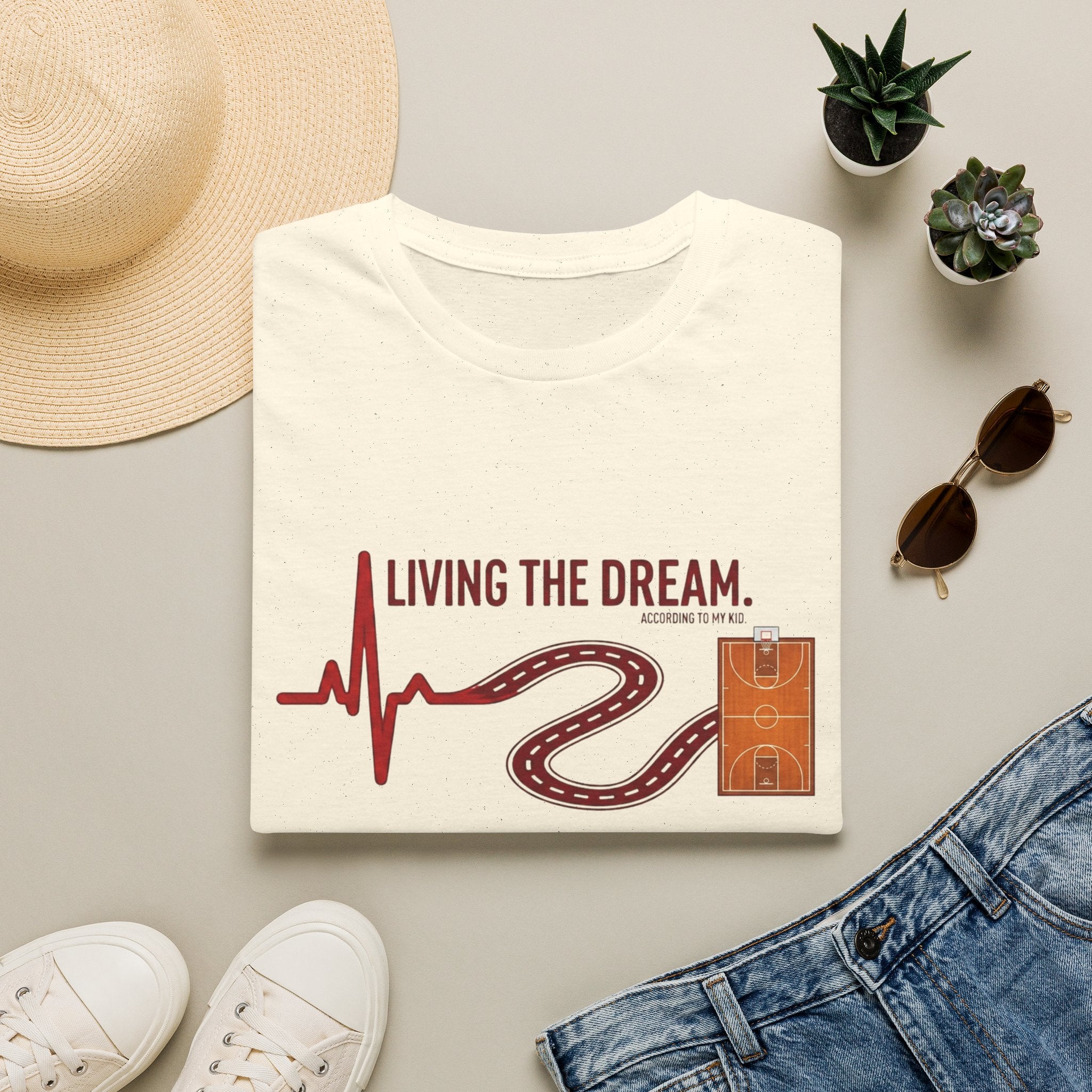 "Living the Dream" Basketball T-Shirt