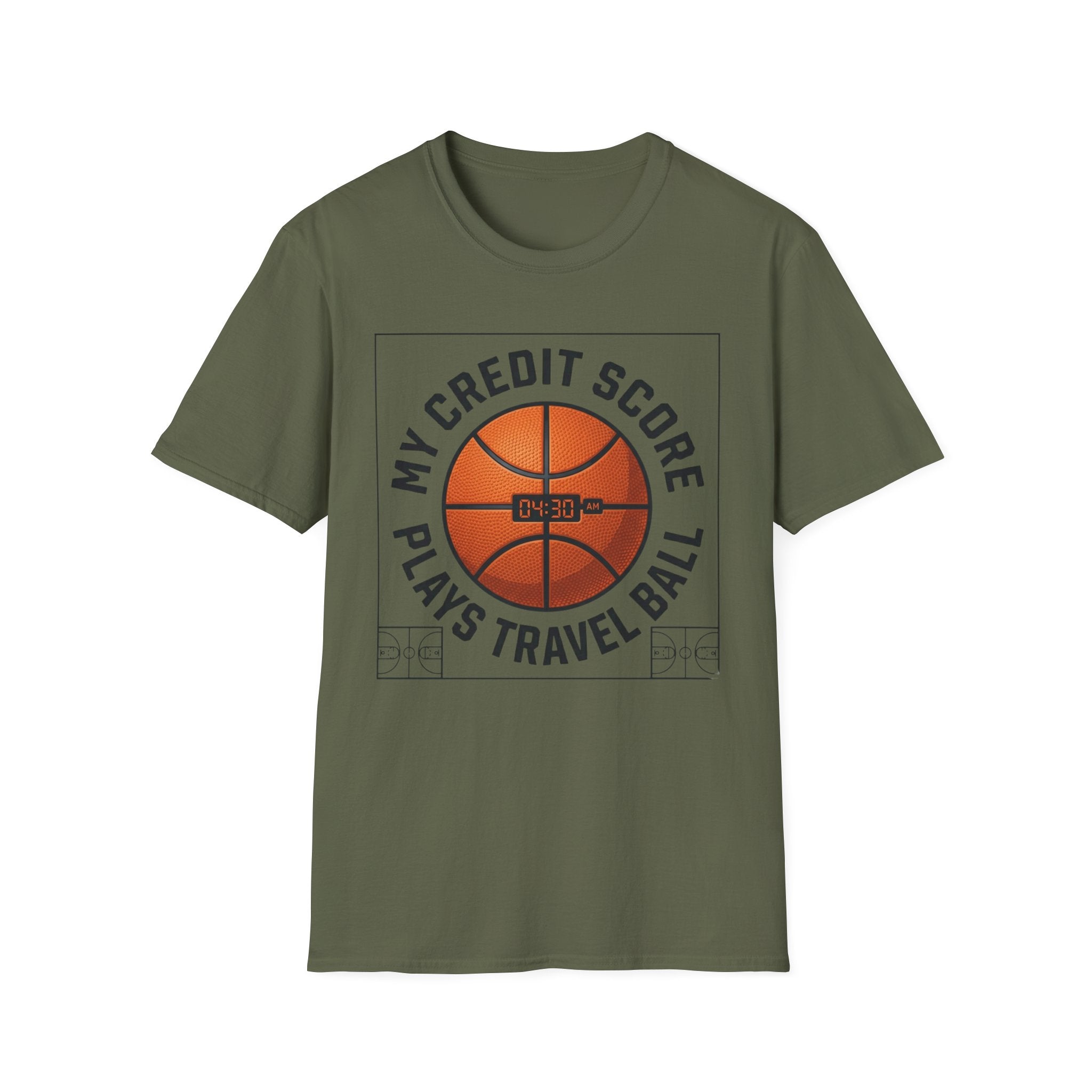 Basketball 'My Credit Score Plays Travel Ball' T-Shirt