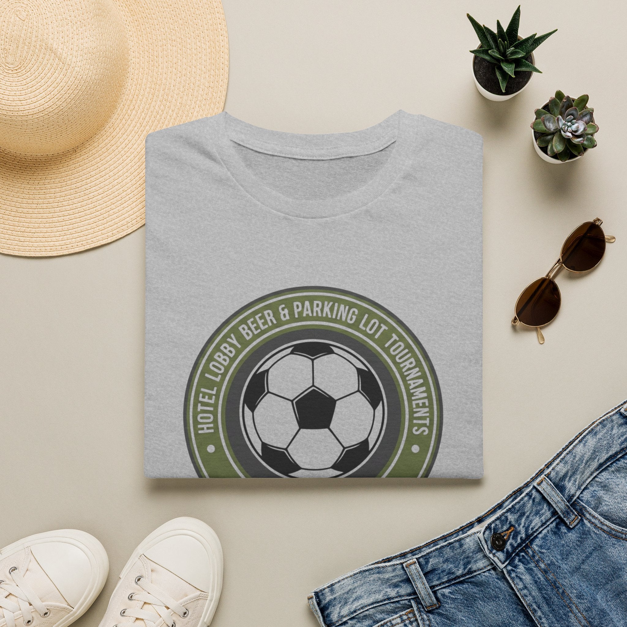 Hotel Lobby Beer & Parking Lot Tournaments Soccer T-Shirt