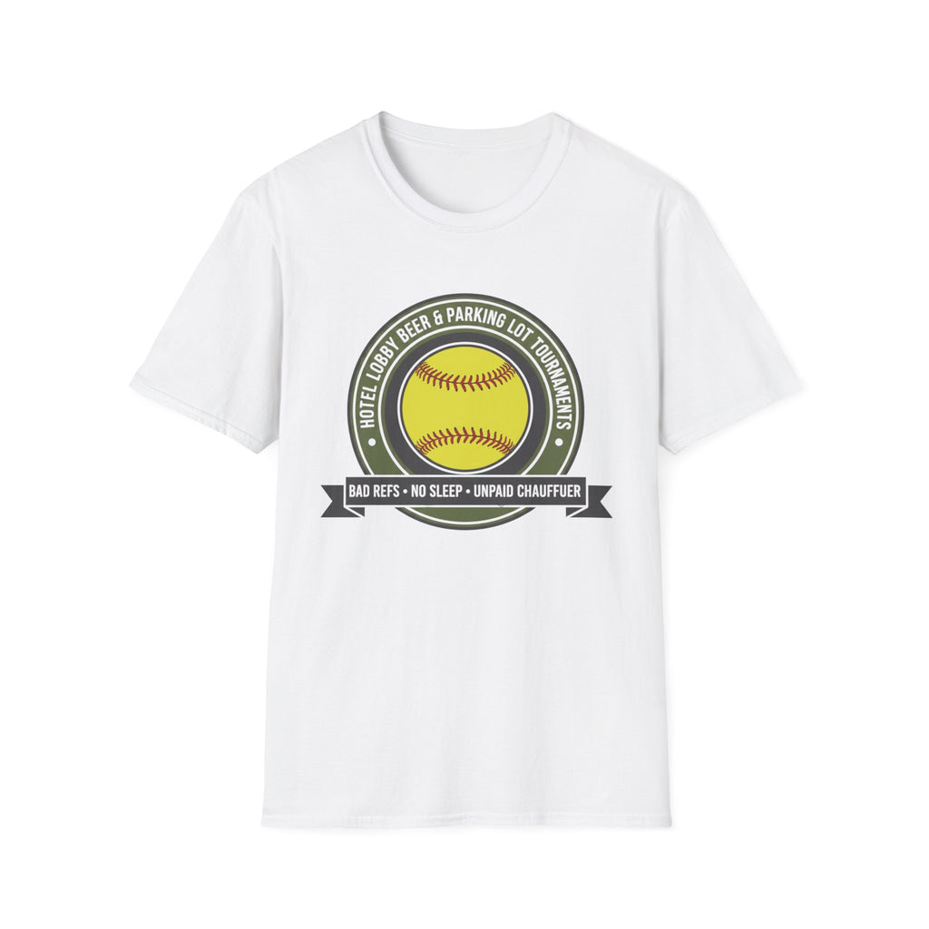 Softball “Hotel Lobby Beer & Parking Lot Tournaments” T-Shirt