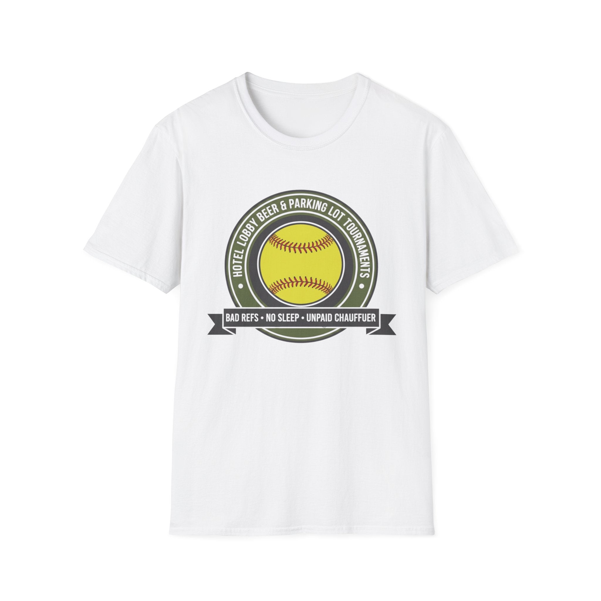 Softball “Hotel Lobby Beer & Parking Lot Tournaments” T-Shirt