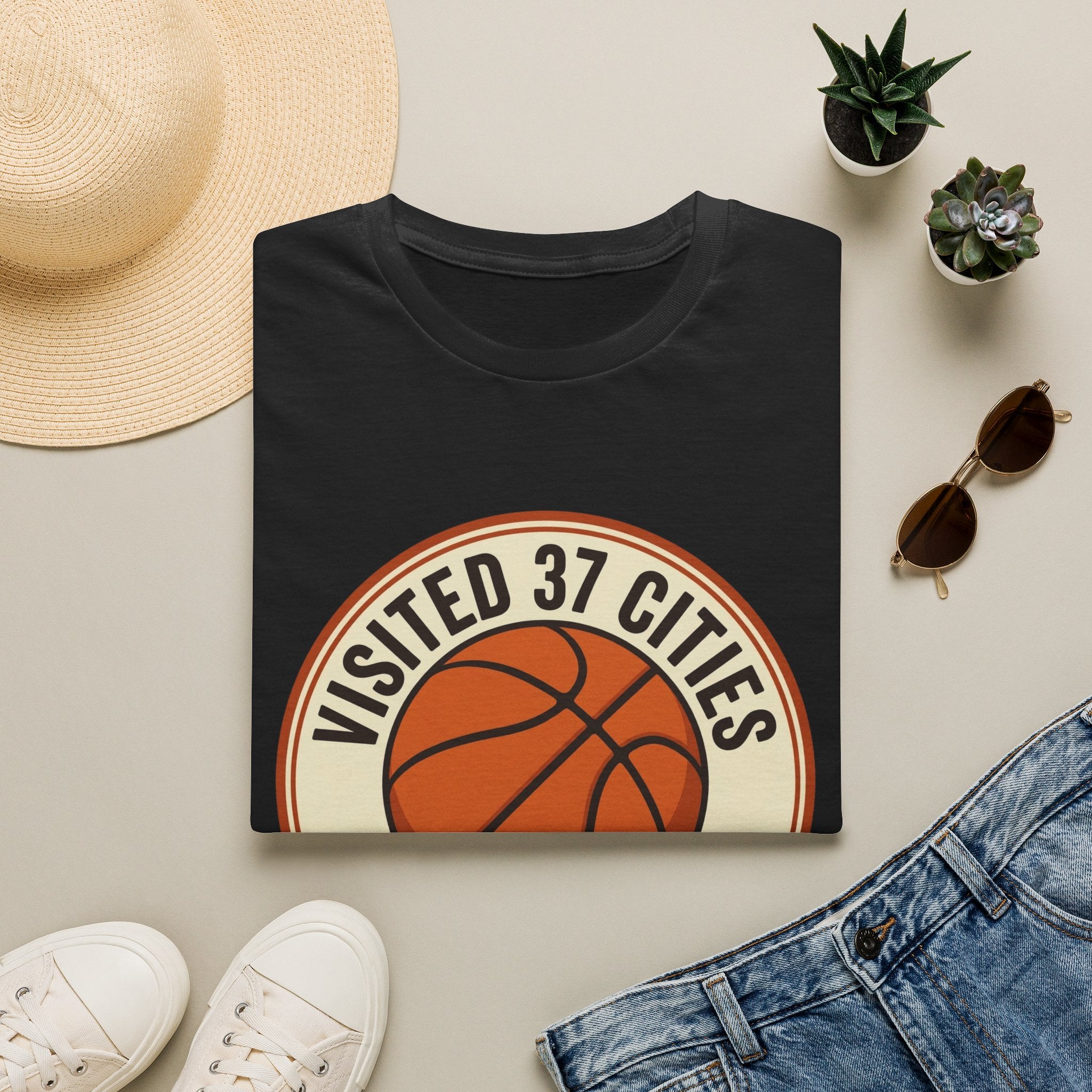 Visited 37 Cities, Basketball T-Shirt