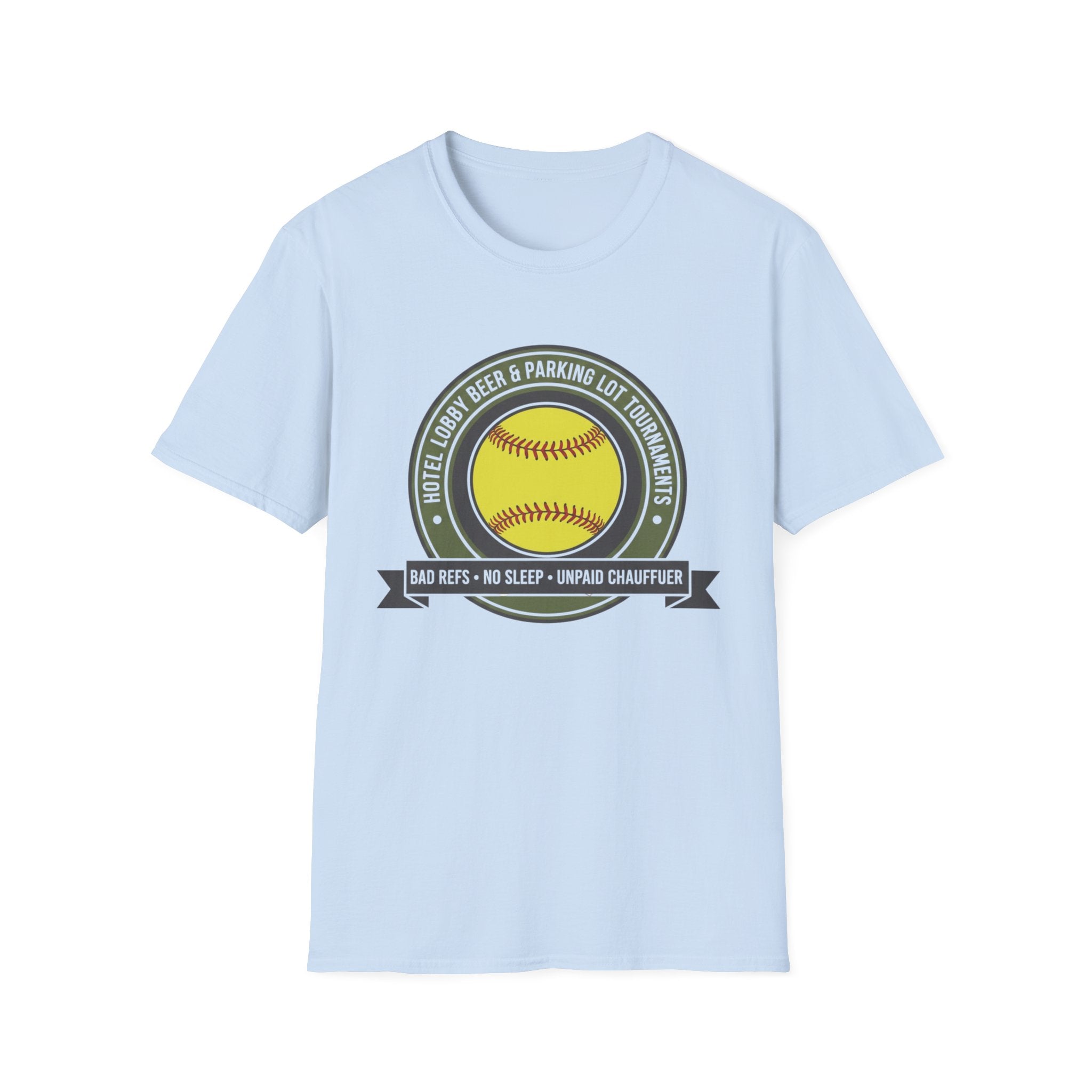 Softball “Hotel Lobby Beer & Parking Lot Tournaments” T-Shirt