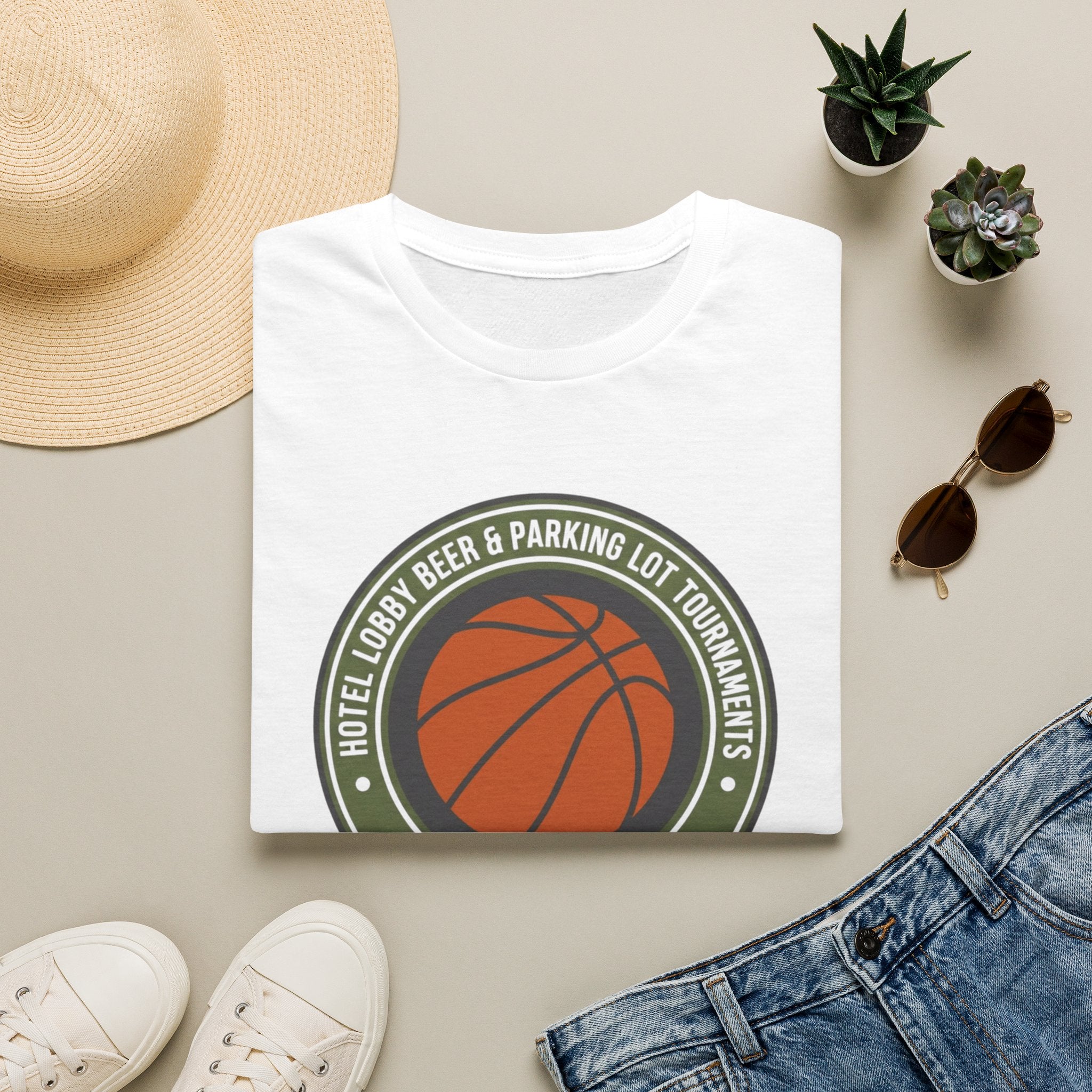 Basketball “Hotel Lobby Beer & Parking Lot Tournaments” T-Shirt