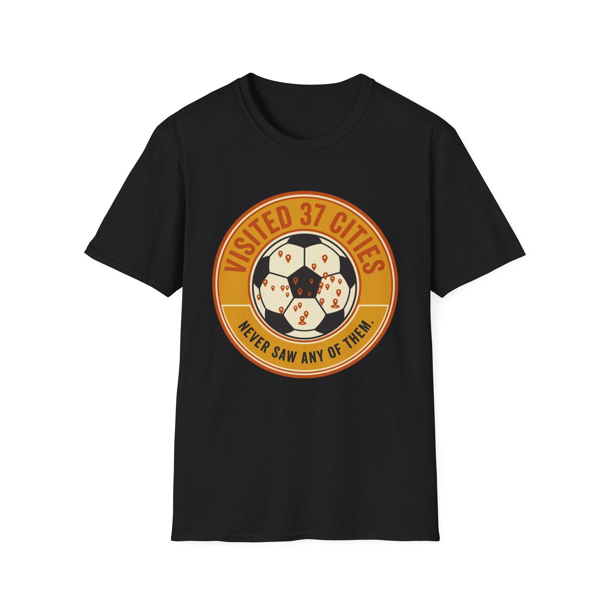 Visited 37 Cities Soccer T-Shirt