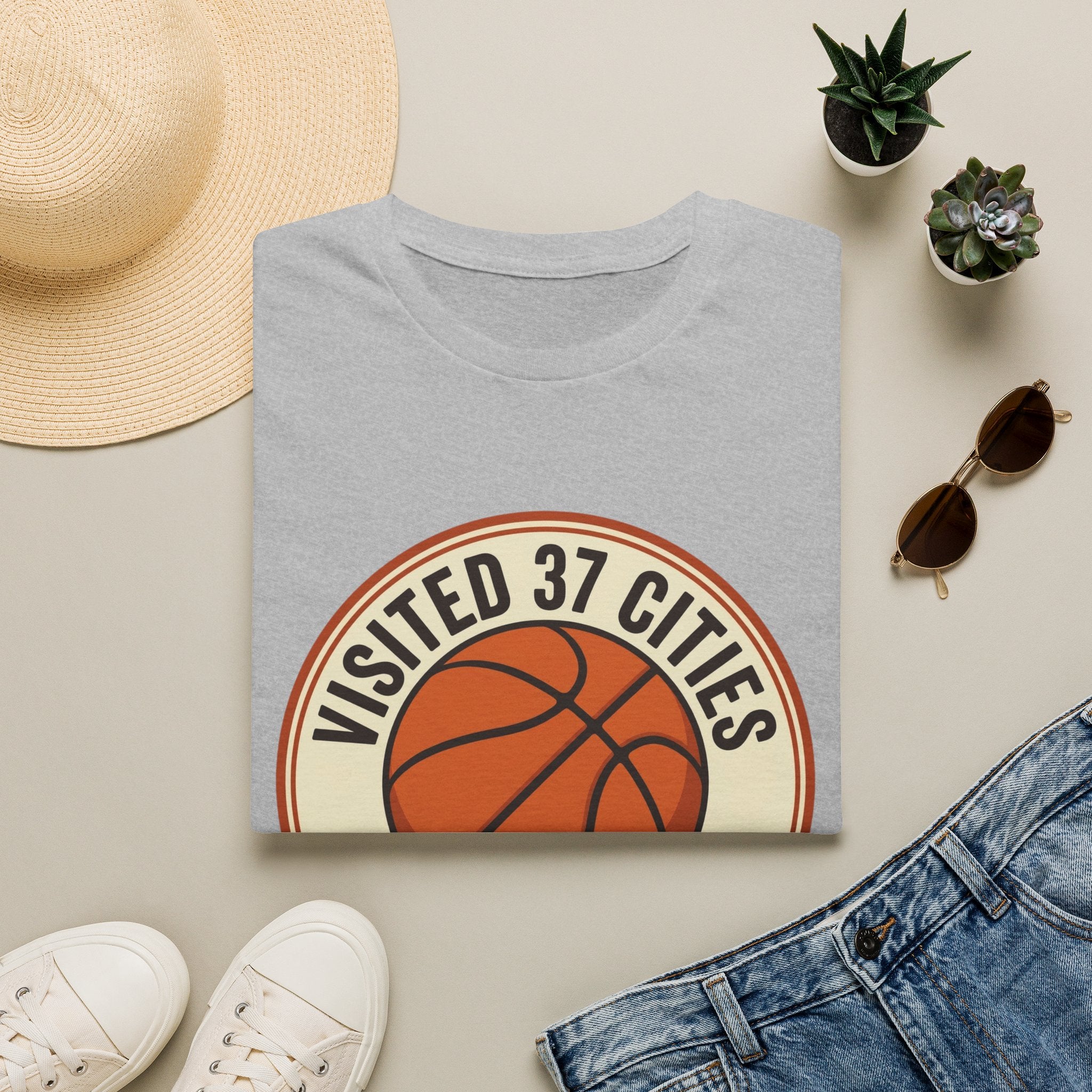 Visited 37 Cities, Basketball T-Shirt
