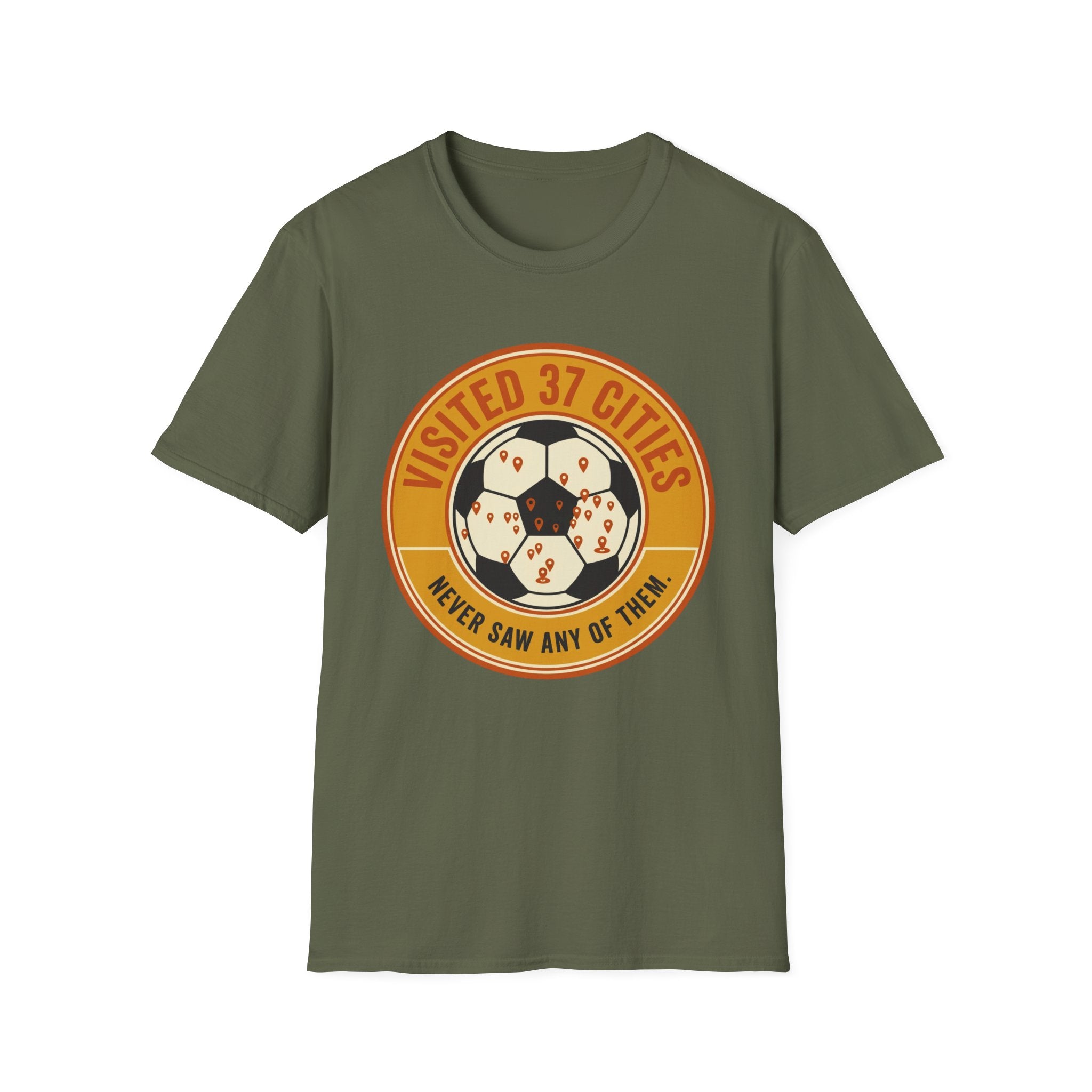 Visited 37 Cities Soccer T-Shirt