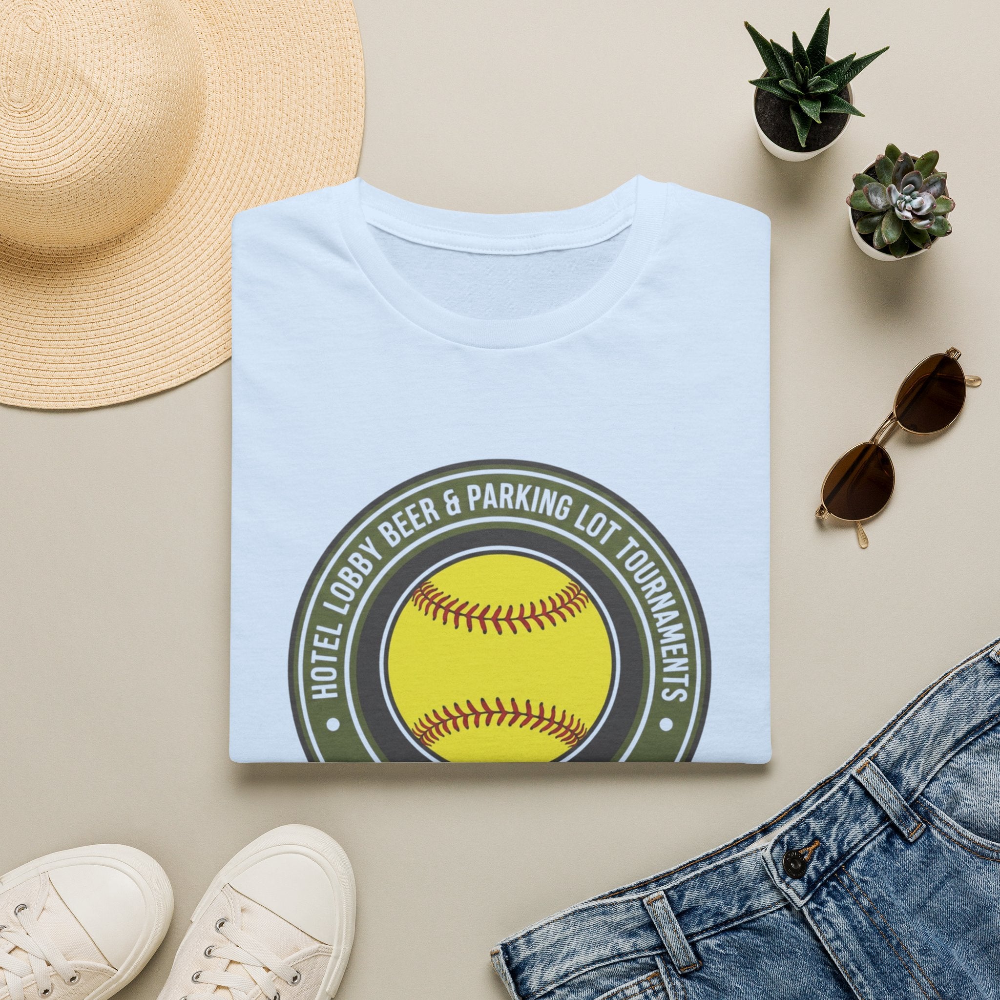 Softball “Hotel Lobby Beer & Parking Lot Tournaments” T-Shirt