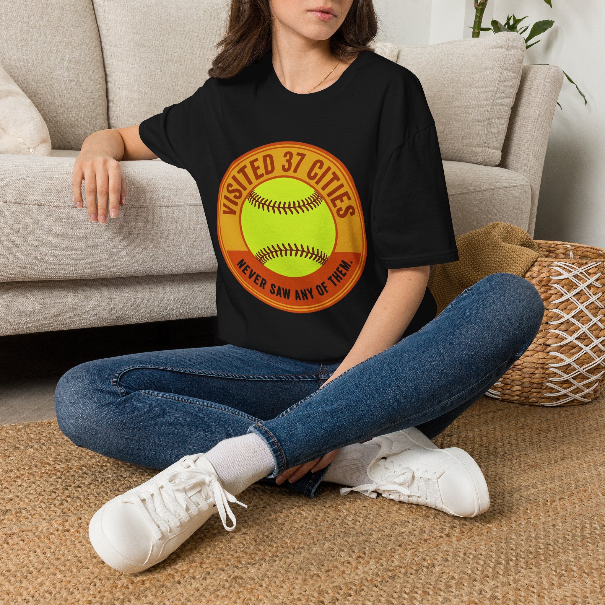 Visited 37 Cities Baseball T-Shirt