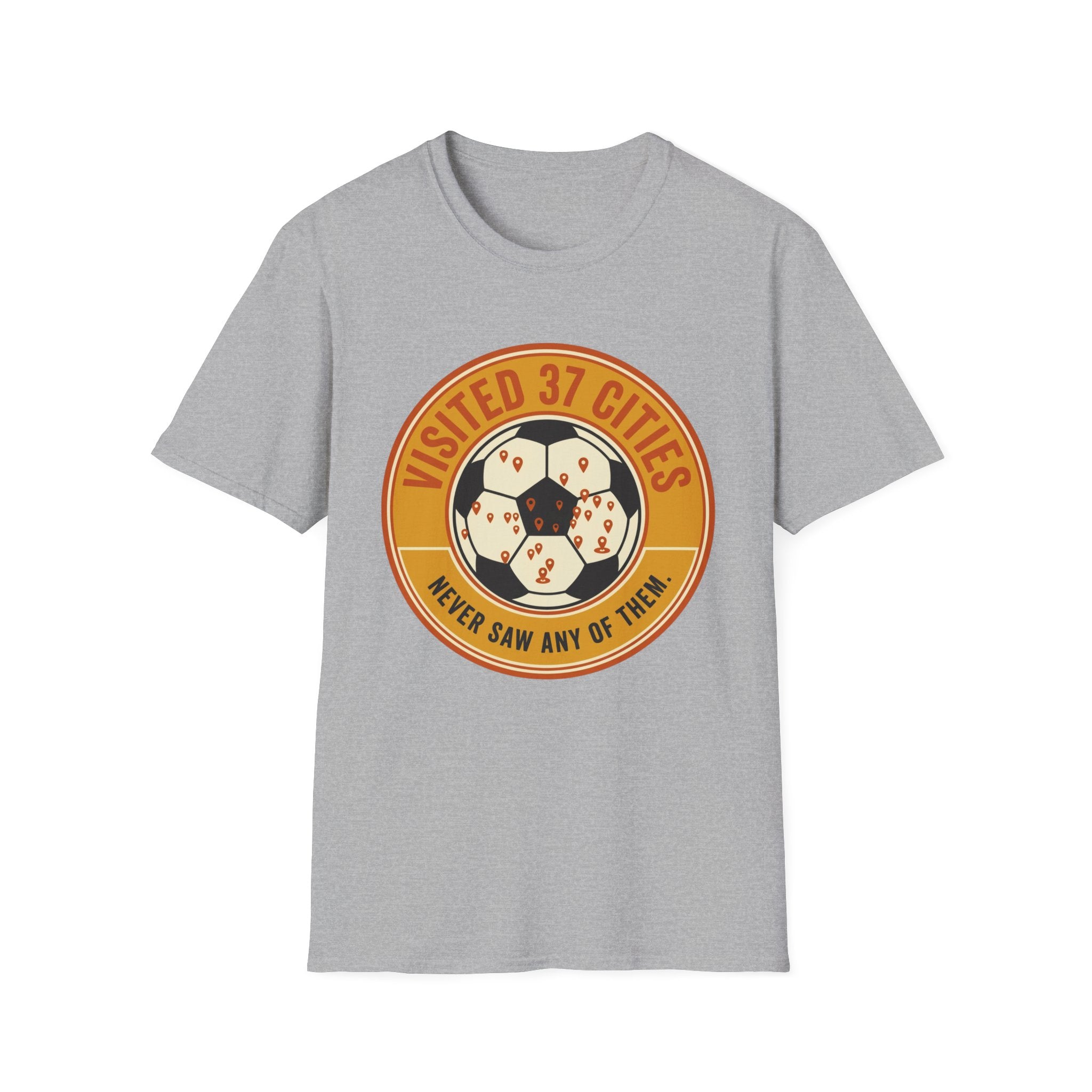 Visited 37 Cities Soccer T-Shirt