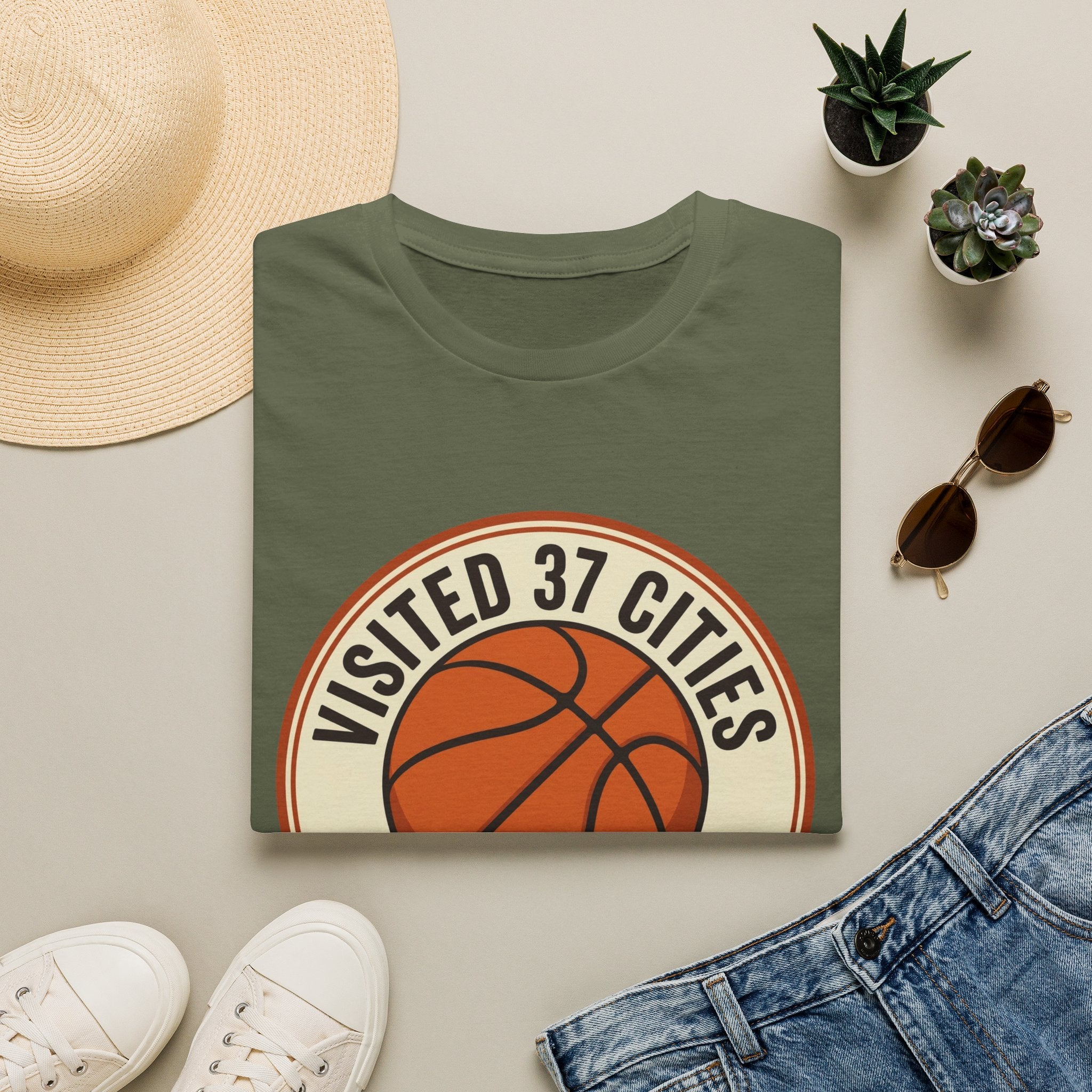 Visited 37 Cities, Basketball T-Shirt