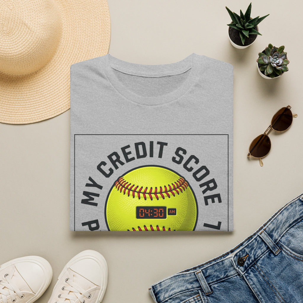 Softball 'My Credit Score Plays Travel Ball' T-Shirt