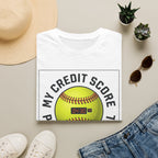 Softball 'My Credit Score Plays Travel Ball' T-Shirt