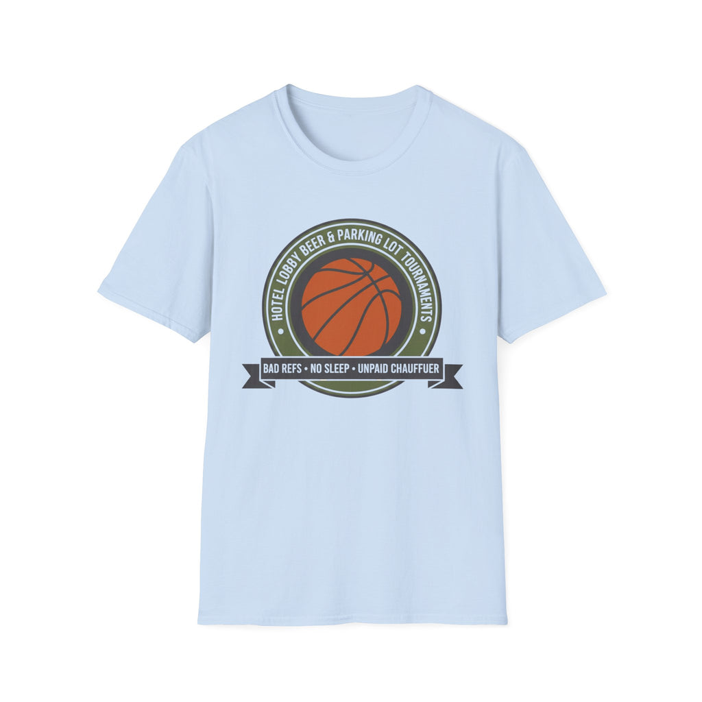 Basketball “Hotel Lobby Beer & Parking Lot Tournaments” T-Shirt
