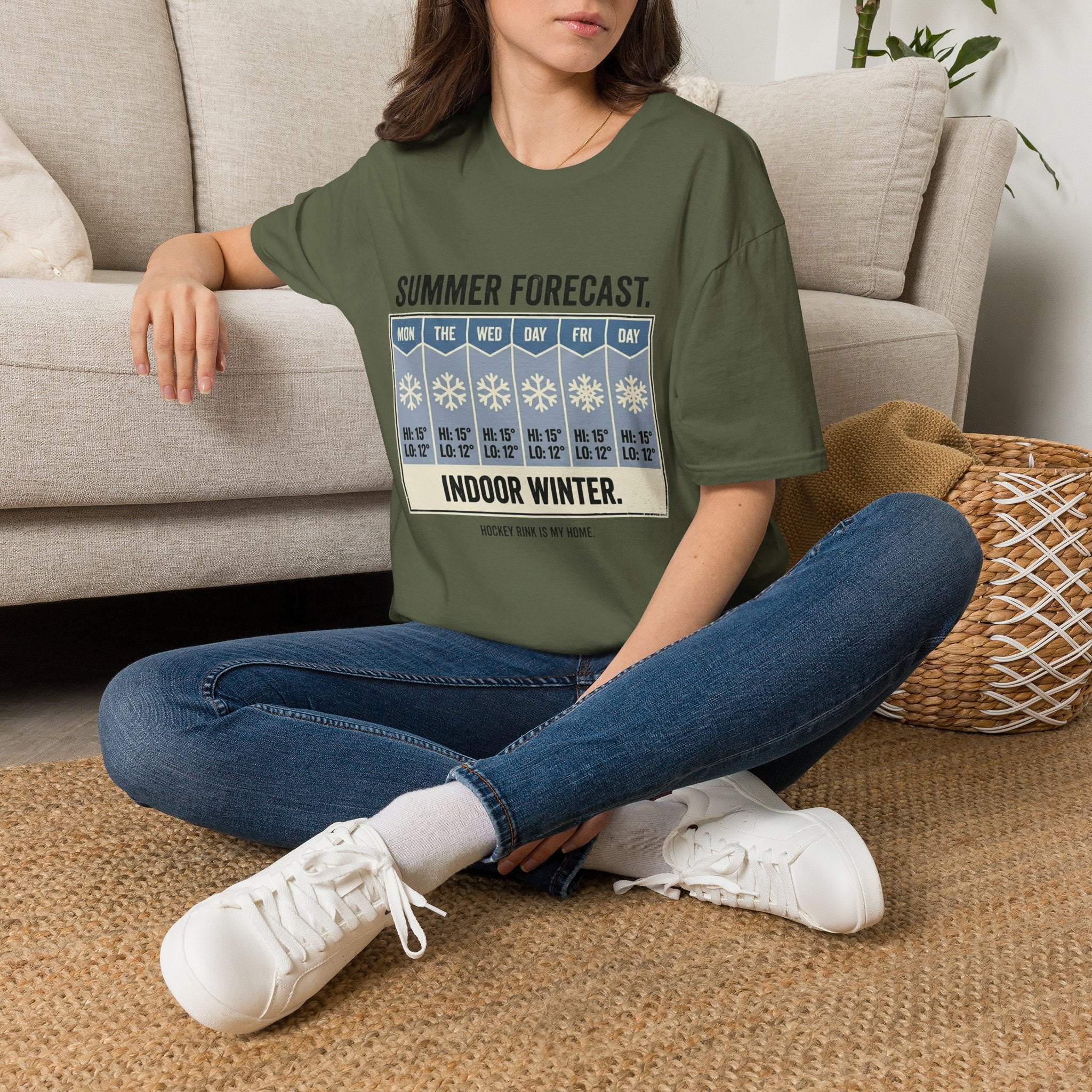 "Summer Forecast: Indoor Winter" Hockey T-Shirt