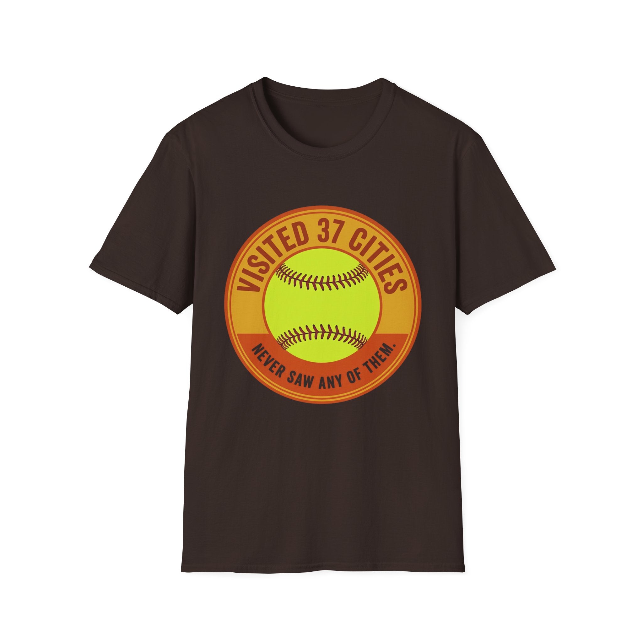 Visited 37 Cities Baseball T-Shirt