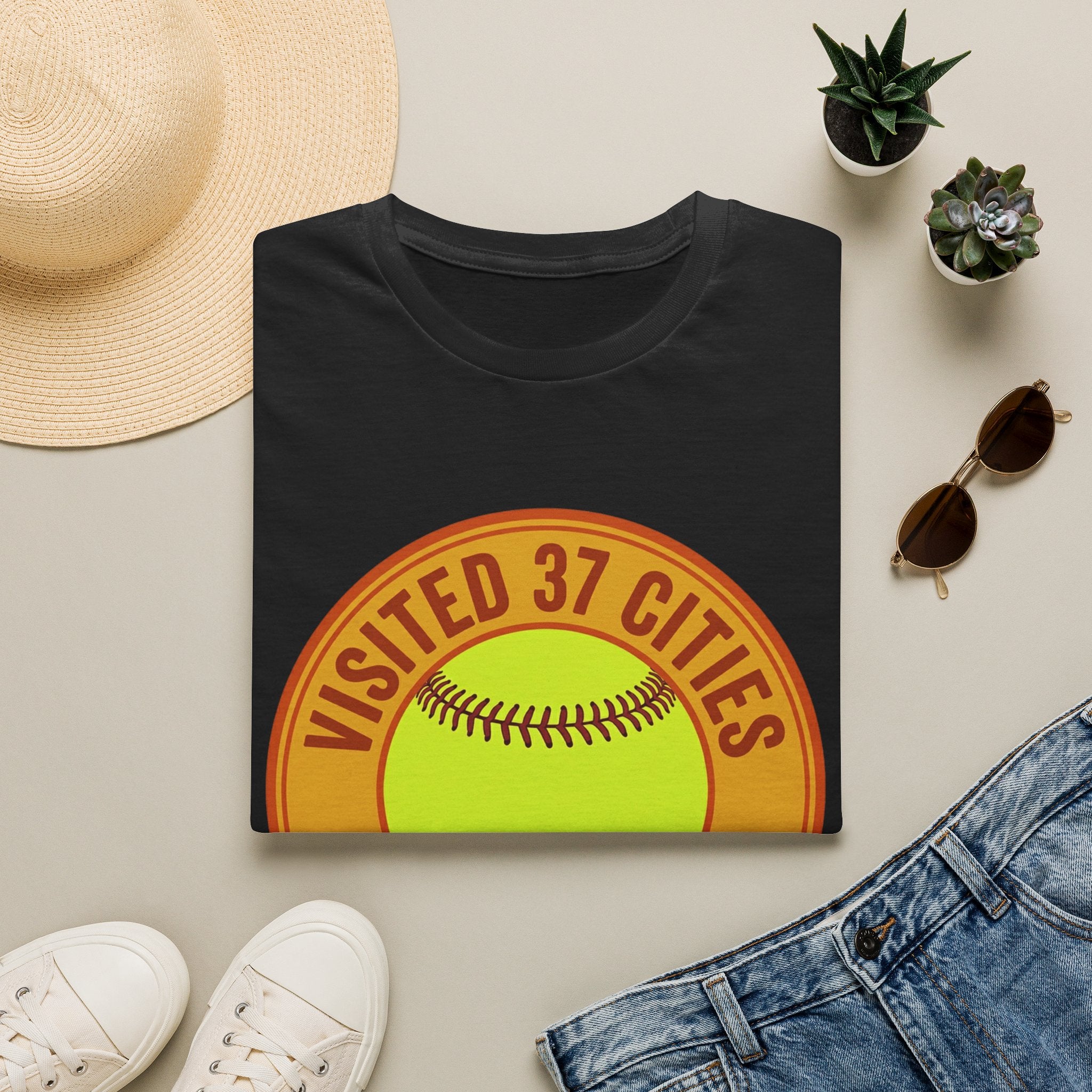 Visited 37 Cities Baseball T-Shirt