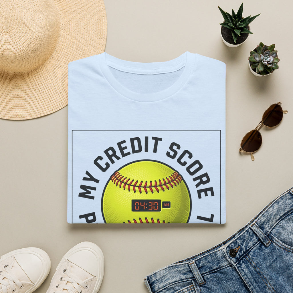 Softball 'My Credit Score Plays Travel Ball' T-Shirt