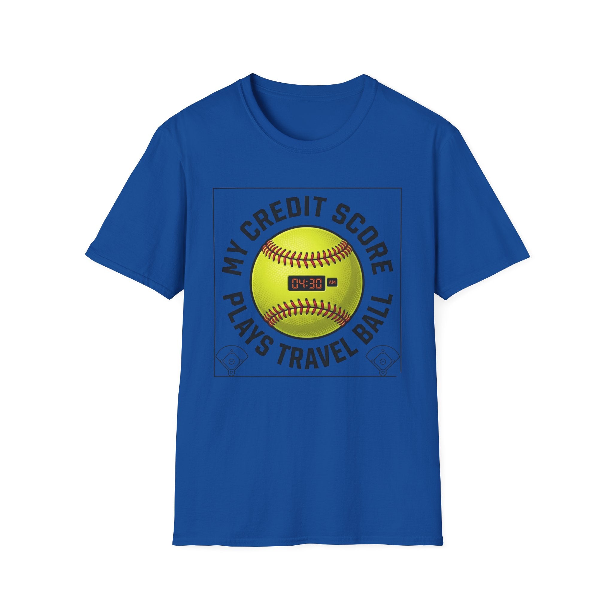 Softball 'My Credit Score Plays Travel Ball' T-Shirt